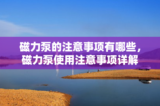 磁力泵的注意事项有哪些，磁力泵使用注意事项详解