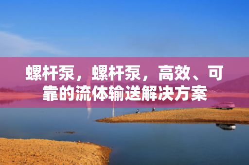 螺杆泵，螺杆泵，高效、可靠的流体输送解决方案