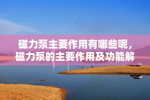 磁力泵主要作用有哪些呢，磁力泵的主要作用及功能解析