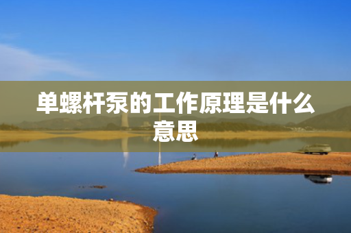 单螺杆泵的工作原理是什么意思