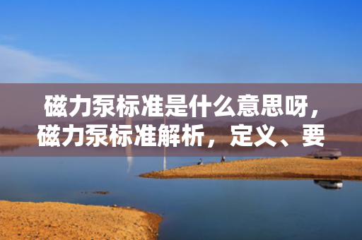 磁力泵标准是什么意思呀，磁力泵标准解析，定义、要求及应用概述