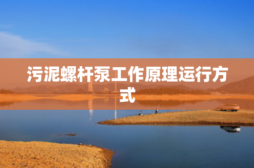 污泥螺杆泵工作原理运行方式