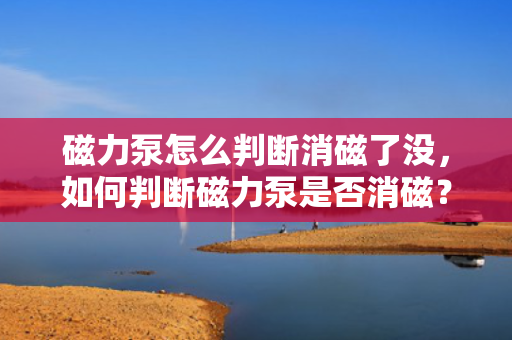 磁力泵怎么判断消磁了没，如何判断磁力泵是否消磁？
