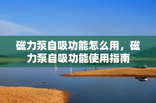 磁力泵自吸功能怎么用，磁力泵自吸功能使用指南