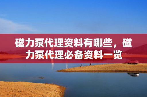 磁力泵代理资料有哪些，磁力泵代理必备资料一览