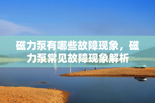 磁力泵有哪些故障现象，磁力泵常见故障现象解析