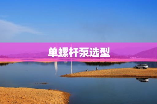单螺杆泵选型