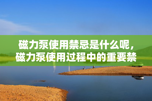 磁力泵使用禁忌是什么呢，磁力泵使用过程中的重要禁忌