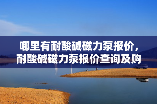 哪里有耐酸碱磁力泵报价，耐酸碱磁力泵报价查询及购买指南