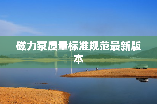 磁力泵质量标准规范最新版本