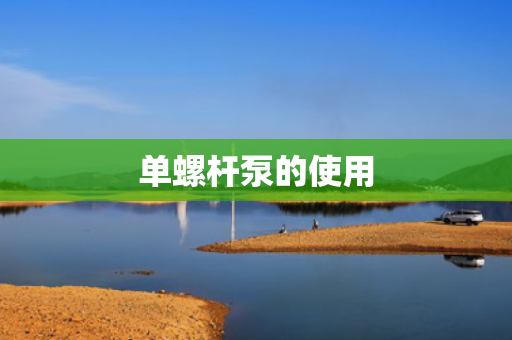单螺杆泵的使用
