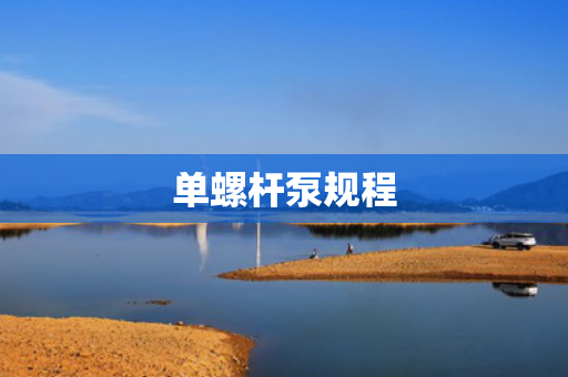 单螺杆泵规程