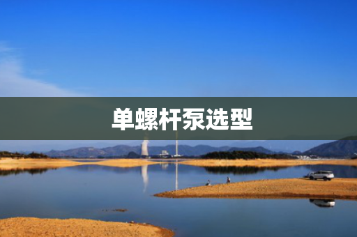  单螺杆泵选型