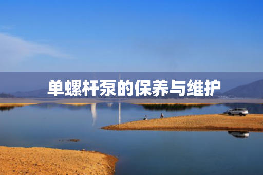  单螺杆泵的保养与维护