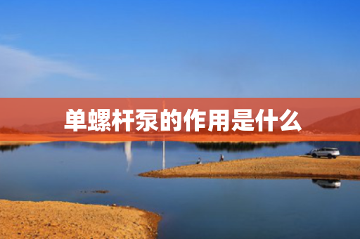  单螺杆泵的作用是什么