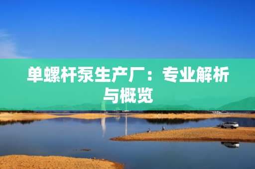 单螺杆泵生产厂：专业解析与概览
