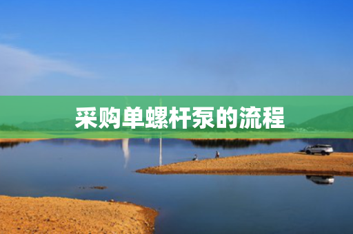 采购单螺杆泵的流程