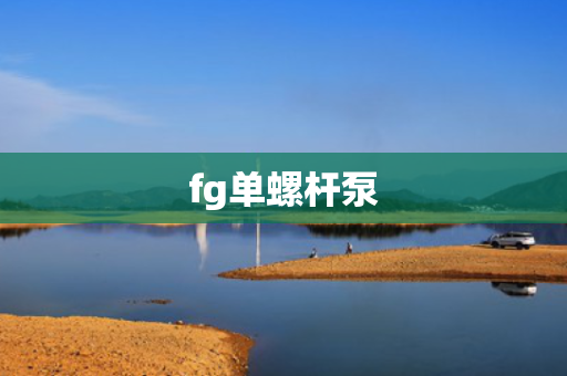 fg单螺杆泵