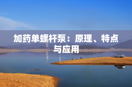 加药单螺杆泵：原理、特点与应用