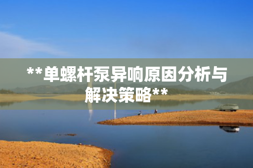 **单螺杆泵异响原因分析与解决策略**