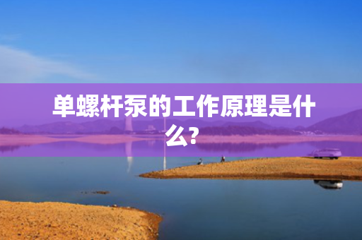  单螺杆泵的工作原理是什么?