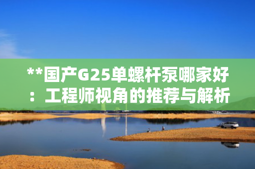 **国产G25单螺杆泵哪家好：工程师视角的推荐与解析**