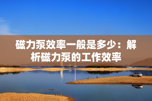 磁力泵效率一般是多少：解析磁力泵的工作效率