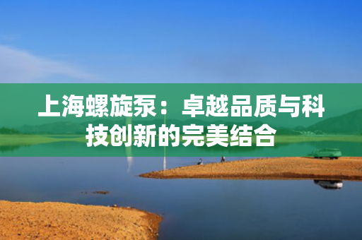 上海螺旋泵：卓越品质与科技创新的完美结合