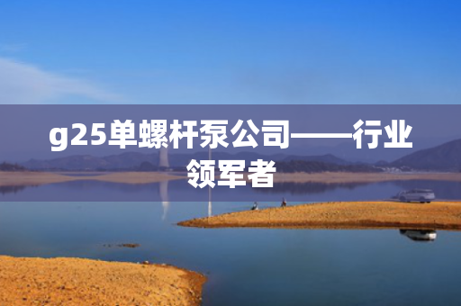 g25单螺杆泵公司——行业领军者