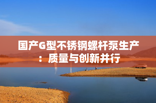 国产G型不锈钢螺杆泵生产：质量与创新并行