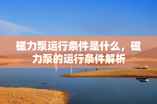 磁力泵运行条件是什么，磁力泵的运行条件解析