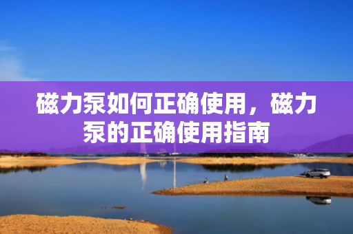 磁力泵如何正确使用，磁力泵的正确使用指南