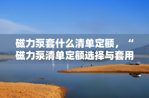 磁力泵套什么清单定额，“磁力泵清单定额选择与套用指南”