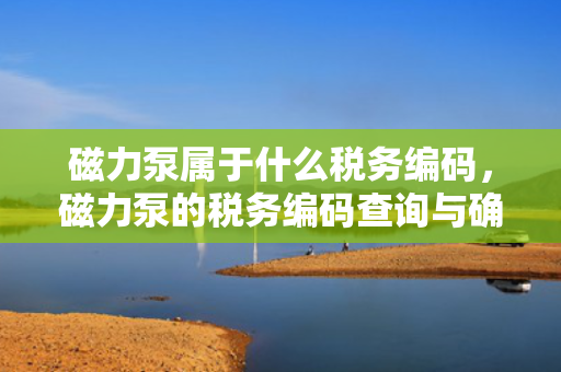 磁力泵属于什么税务编码，磁力泵的税务编码查询与确定方法