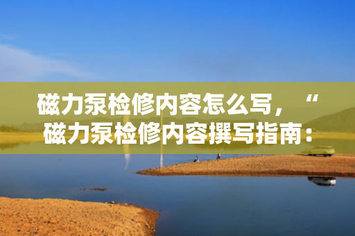 磁力泵检修内容怎么写，“磁力泵检修内容撰写指南：关键步骤与要点解析”