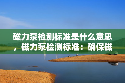 磁力泵检测标准是什么意思，磁力泵检测标准：确保磁力泵性能与质量的关键指标