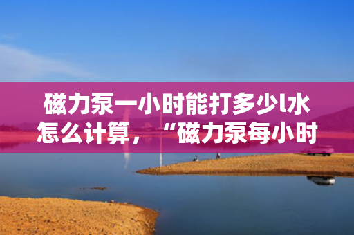 磁力泵一小时能打多少l水怎么计算，“磁力泵每小时流量计算方法：如何确定一小时能打多少升水”