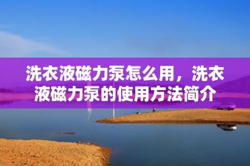 洗衣液磁力泵怎么用，洗衣液磁力泵的使用方法简介