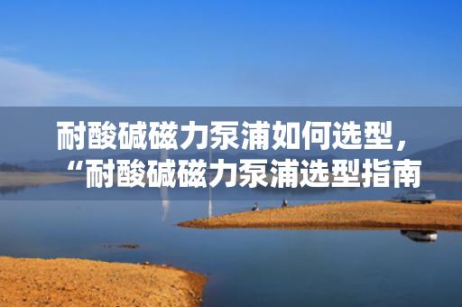 耐酸碱磁力泵浦如何选型，“耐酸碱磁力泵浦选型指南：关键步骤与要点解析”