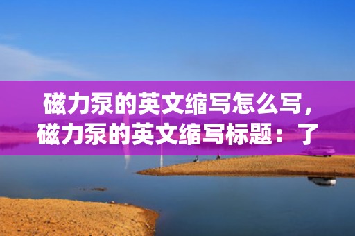 磁力泵的英文缩写怎么写，磁力泵的英文缩写标题：了解磁力泵的英文缩写——掌握行业术语