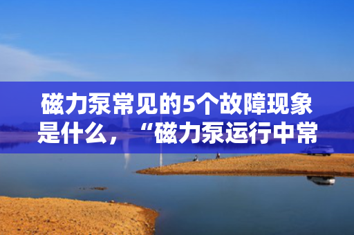 磁力泵常见的5个故障现象是什么，“磁力泵运行中常见的五大故障现象解析”