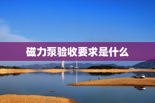 磁力泵验收要求是什么