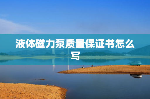 液体磁力泵质量保证书怎么写