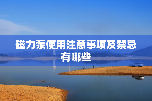 磁力泵使用注意事项及禁忌有哪些