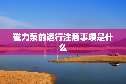 磁力泵的运行注意事项是什么