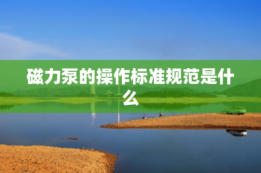 磁力泵的操作标准规范是什么