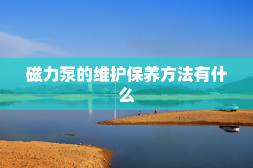 磁力泵的维护保养方法有什么