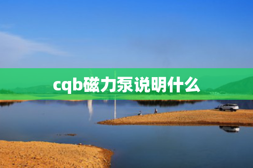cqb磁力泵说明什么