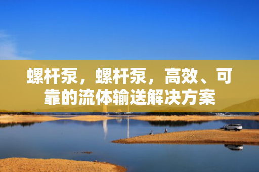 螺杆泵，螺杆泵，高效、可靠的流体输送解决方案
