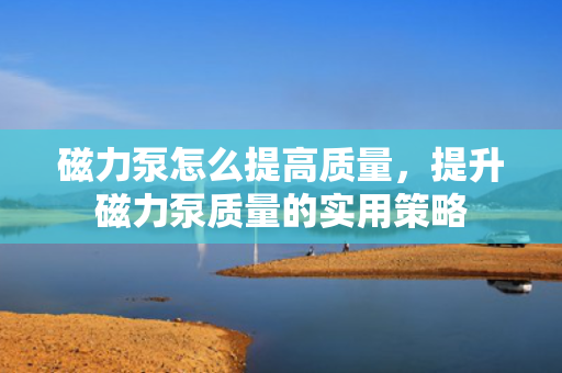 磁力泵怎么提高质量，提升磁力泵质量的实用策略
